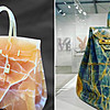 Изложба на Hermès Birkin чанти изработени од камени скулптури